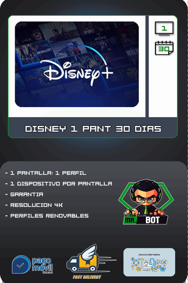 Disney plus x1 Pantalla ( Con Garantia )