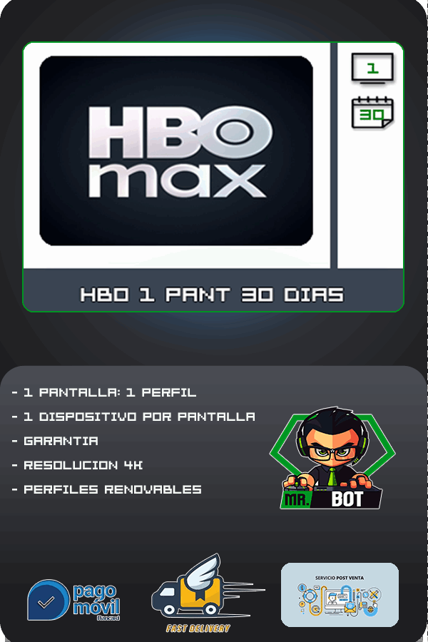 HBO Max x1 Pantalla ( Con Garantia )