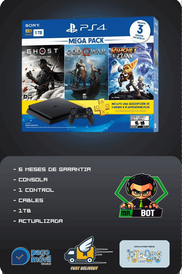 Playstation 4 Slim 1tb Ps4 Sony, 1 Control, Cables, Garantia (usada en perfecto estado)