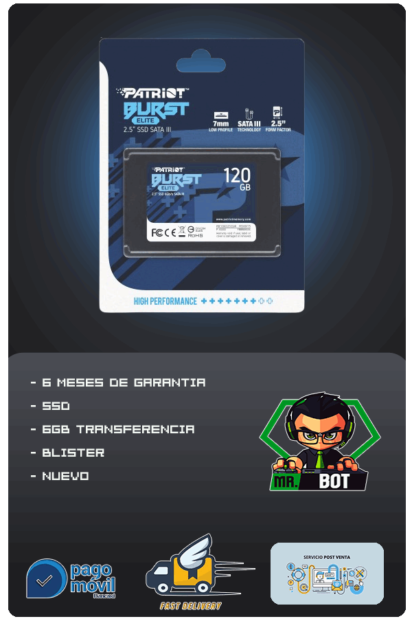 Disco Duro Solido (ssd) 120gb Patriot