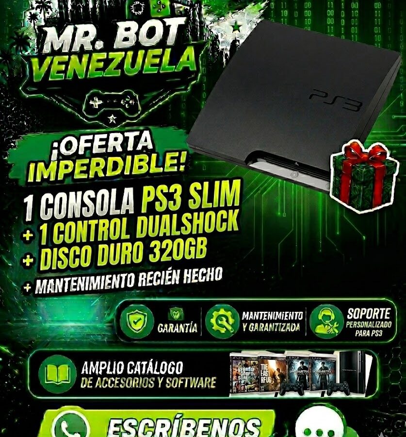 Playstation 3 Slim - 320gb - 1 Control - Cable Hdmi - Cable de poder. Ps3 Slim Sony.